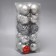 Set of balls plastic D-6 cm, 20 pcs "Laurent Patterns" silver