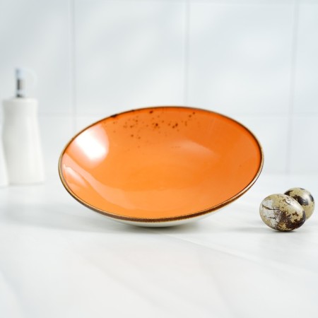 Porcelain salad Magistro "Cerera", 400 ml, d = 16.2 cm, color orange color-5