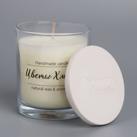 A candle in a glass flavored "Cotton flowers", 7x7 cm, 27 hours-2