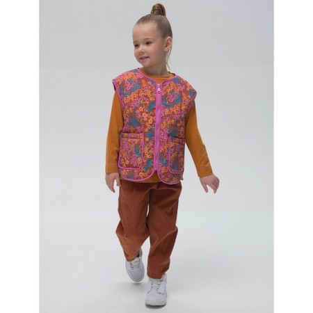 Vest for girls, height 116 cm, chocolate color-7