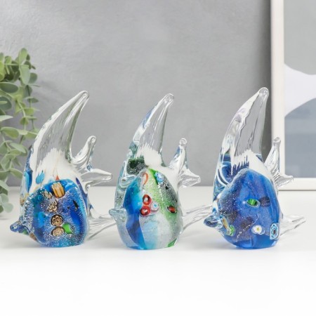Souvenir glass "Multicolor fish" for Murano glass MIX 3x11x10 cm