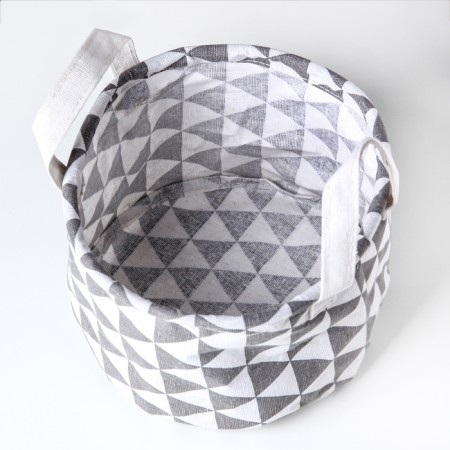 Storage basket with handles "Geometry", 20 × 20 × 17 cm, color gray color-2