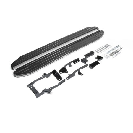 Thresholds for the car "Premium" Rival for Ford Kuga II 2013-2017 2016, 180 cm, 2 pcs., Aluminum, A180alp.1804.2-1