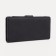 Women's wallet on the button, black color