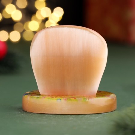Souvenir "Snake for Love! 2025", Selenite 6x6x4.5 cm-1