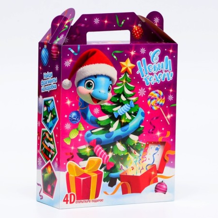 Gift box New Year's serpentines 17 x 7 x 25.5 cm-1