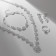 Set 4 objects: earrings, necklaces, bracelet, "Izle" ring flower, white color in silver