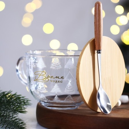 Glass mug "Miracles", 400 ml-3
