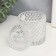 CHACHTOL Glass "Cylinder with rhombics" Transparent 14.5x8.5x8.5 cm