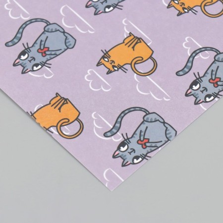 Scrapbooking paper "cats" density 180 grams set 10 pcs 15.5x17 cm-3