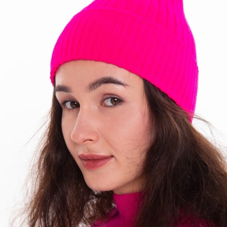 Female Winter hat, pink color, size 52-56-1