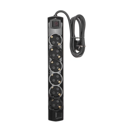 Extension cord Premium 6 nests, 1.5m, 3x1.5mm², s/h, with a switch, black rexant-1