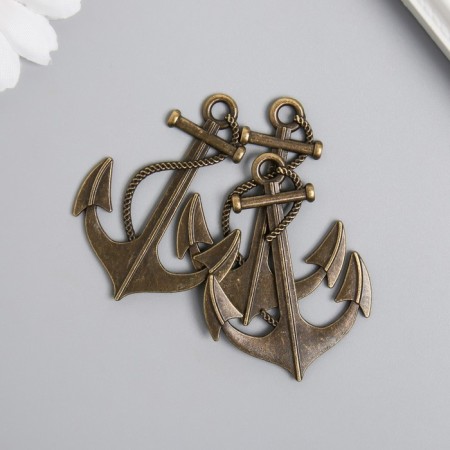 Decor for creativity Metal "Anchor" Bronze 5.5x4 cm-1