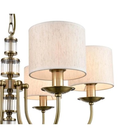 Soprano chandelier, 6x40W E14, bronze color, transparent-3