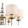 Soprano chandelier, 6x40W E14, bronze color, transparent