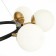 Suspended EVOLUCE lamp. Sle220403-08. Forli. 8x60 watts, E27, 75x75x18 cm, black color, brass