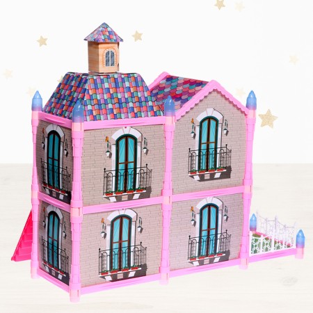 House for dolls "Fairytale life on the villa" with a doll, pets and accessories-8