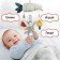 Suspension - Bonnie Bunny rattle, squeaks, rustling, on a crib, stroller, crumb me