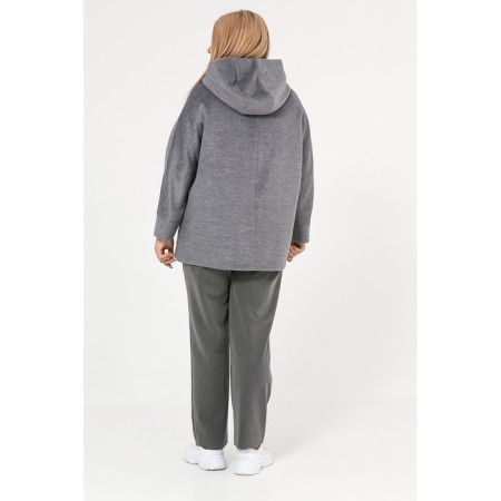 Women's jacket, size 66, gray color-4