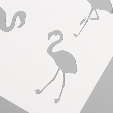 Plastic stencil "Flamingo", 15x15 cm-2