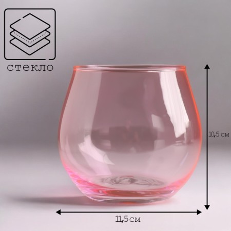 Fliker candlestick 10.5x11.5 cm pink