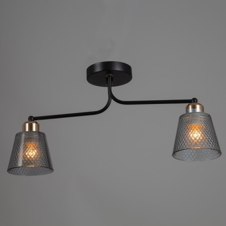 Adele chandelier 2x40W E27 Black/gold 45x12x25cm-1