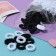 Hair elastic band "Mahrushka" (set of 100 pcs) classic, 2.5 cm, black white