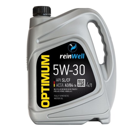 Motor oil Reinwell 5W-30 A3/B4, HC-synthetic, 4 liters