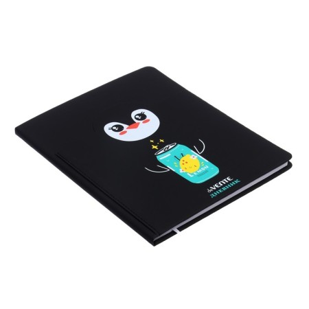 Universal diary for grade 1-11 Pinguin, solid cover, artificial leather, silk-screen printing, lies, 80 g/m2-1