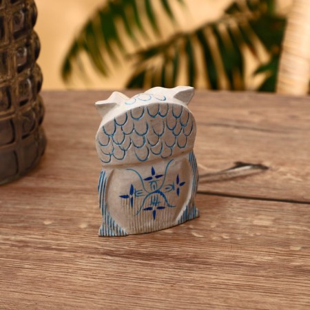 Souvenir "Owl - Flower painting" Tree 10 cm-1