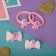 Hair Set "Cute" (2 clamps 3.5 cm, 2 elastic bands) unicorn