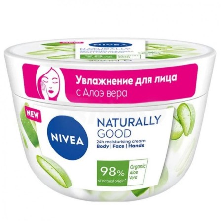 Facial Cream Nivea Naturally Good, with Aloe 200 ml-1