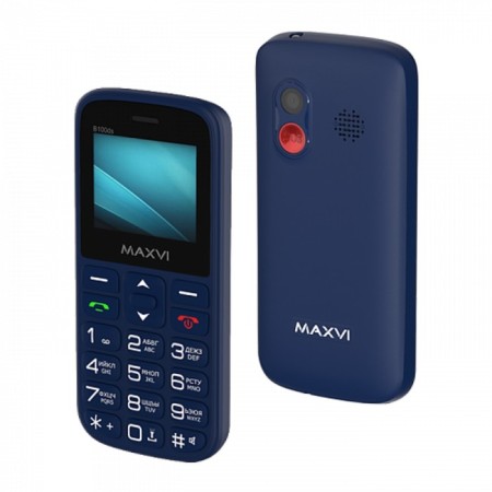 Cell phone Maxvi B100ds, 1.77 ", 1.3MP, Microsd, 2SIM, FM, SOS, Dok. Station, 1000 Mam, Blue-1