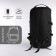 A backpack-samka with a zipper, 4 outer pockets, a shoe compartment, black color
