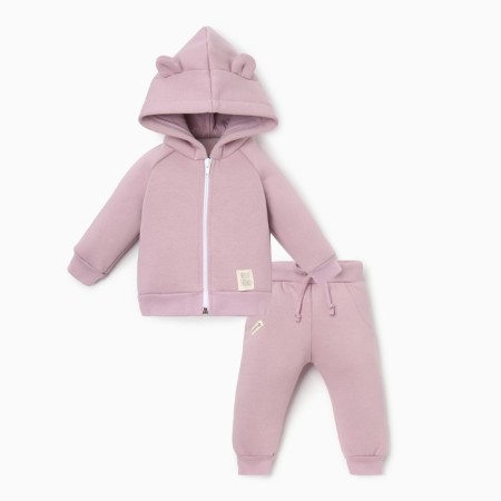 Costume: sweatshirt and pants crumb I, Basic Line, height 74-80 cm, pink color