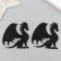 Glue -based decor "Dragon, Flame" 6x6 cm, black set 2 pcs Foam Gitter