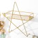 Hooks decorative metal with a shelf "Golden Star" 28x9x28 cm
