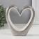 Souvenir ceramics "heart" silver-white 15x14x3.5 cm