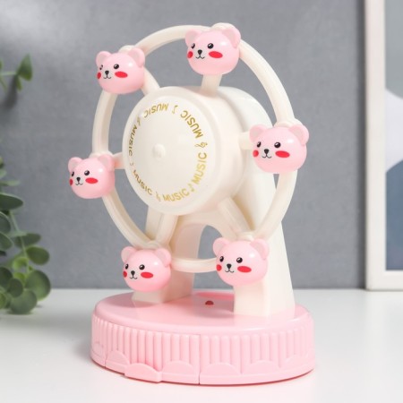 Casket Musical Mechanical Light "Ferris Wheel - Bear" 10.5x13.5x19 cm-2