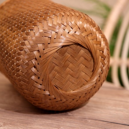 Wicker basket, from bamboo 20x20x25 cm-4