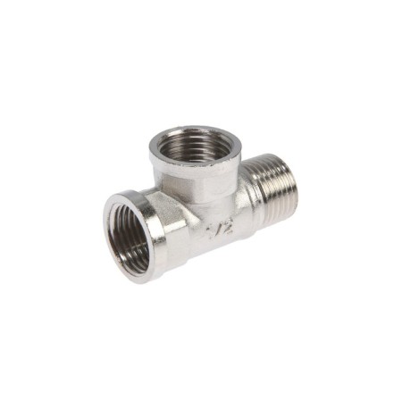 Zein tee, 1/2 ", internal/internal/outer thread, nickel -plated brass-1