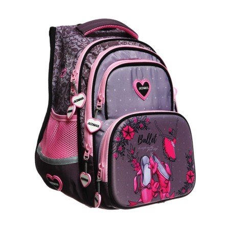 School backpack 40 x 33 x 15 cm, ergonomic back, Across 548, pink ACR23-548-1-1