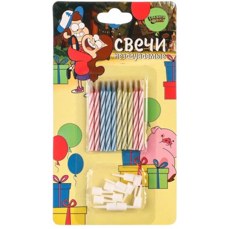 Set of candles untouched for a cake, 10 pcs, gravity farz-2