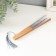 Fan wood, textile h = 21 cm "Bamboo and Panda" White, with a brush