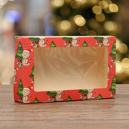 Folding box "Snowman", pink, 20 x 12 x 4 cm