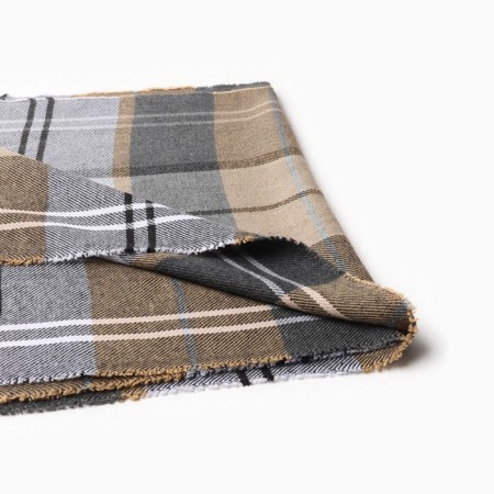 Male scarf, beige color/cage, size 31x170-1