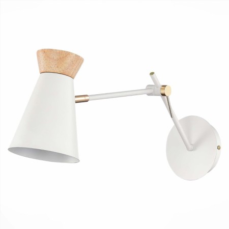 Wall lamp EVOLUCE. Sle1252-501-01. Alfeo. 1x60 W, E27, 12x30 cm, white color, golden-1