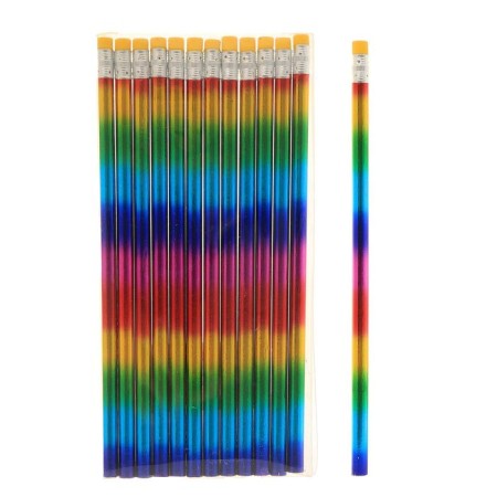 Black pencil with the eraser "Hologram" Calligrata, Firmness NV, MIX