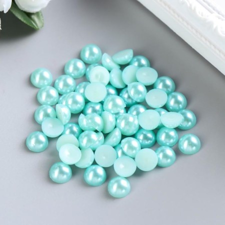 Set for creativity diameter 0.9 cm "Pearls half turquoise" weight - 19 grams