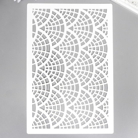 Plastic stencil "Textual pattern" 24x16 cm